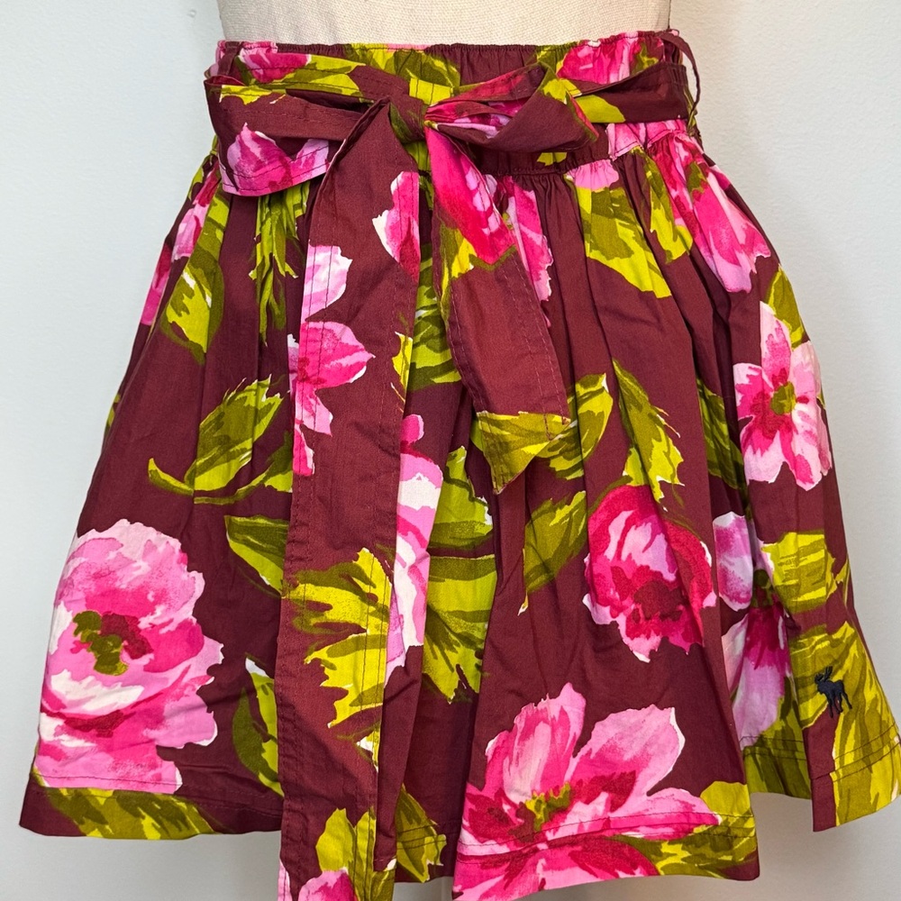 Abercrombie & Fitch Pink and Green Skater Mini Skirt New With tags size L